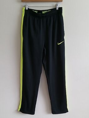 Nike Therma Fit Knockout Fleece Black Elastic Waist Pants Size Medium